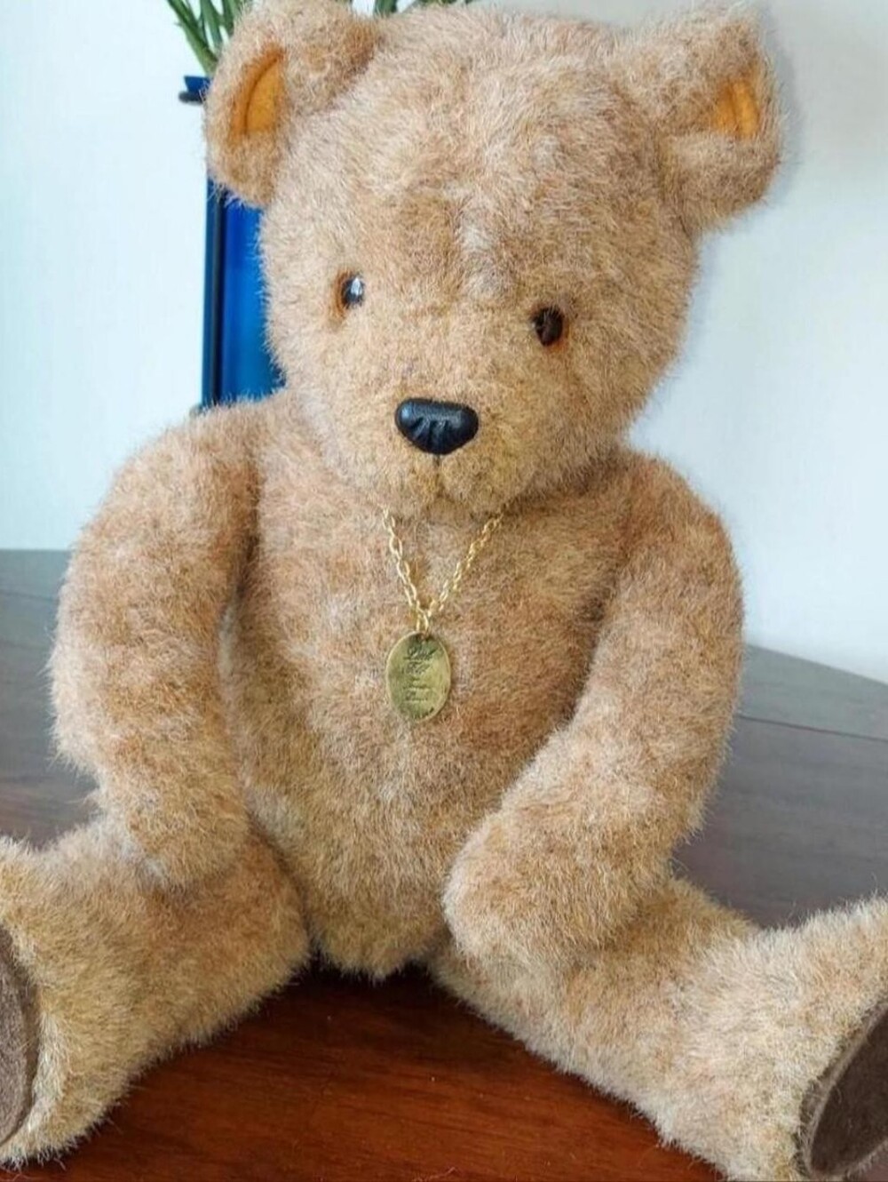 Vintage Little Folk Jointed Teddy Bear Plush Stuffed Animal McBride Tiverton 20"